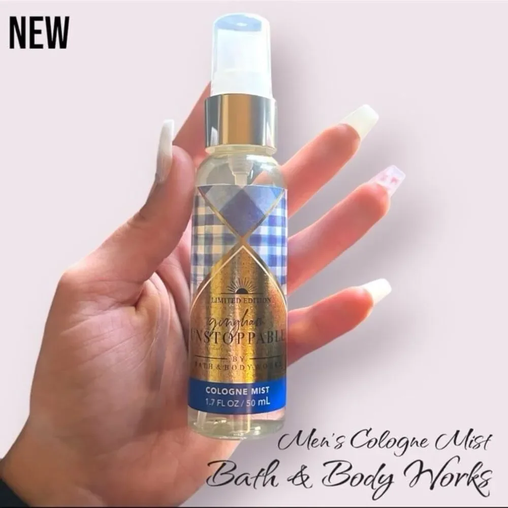 New Bath & Body BBW Works Gingham Unstoppable Cologne Mist 1.7fl oz - Picture 2 of 6